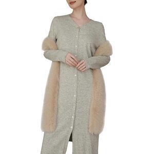 6355 71" X 6" Faux Fur Long Scarf For Women – Soft Plush Winter Wrap, Elegant